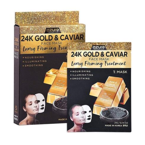 Tightening veil mask with 24K gold and caviar