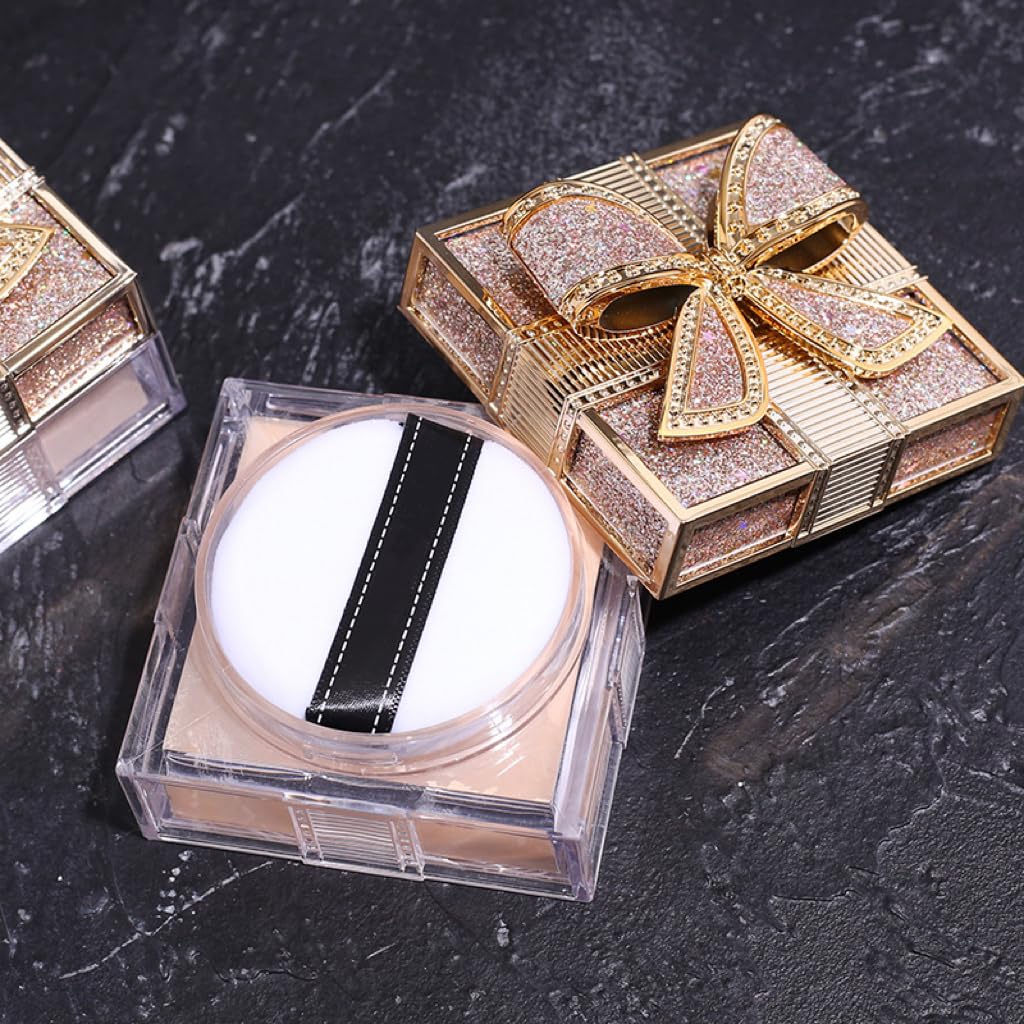 Gyémántszerű fényes, masni alakú laza púder