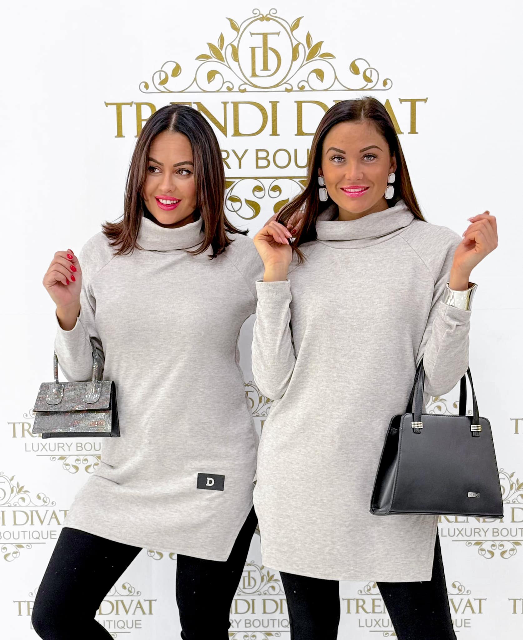 Tunic in soft tabby fabric "D" with two side slits - Image 12