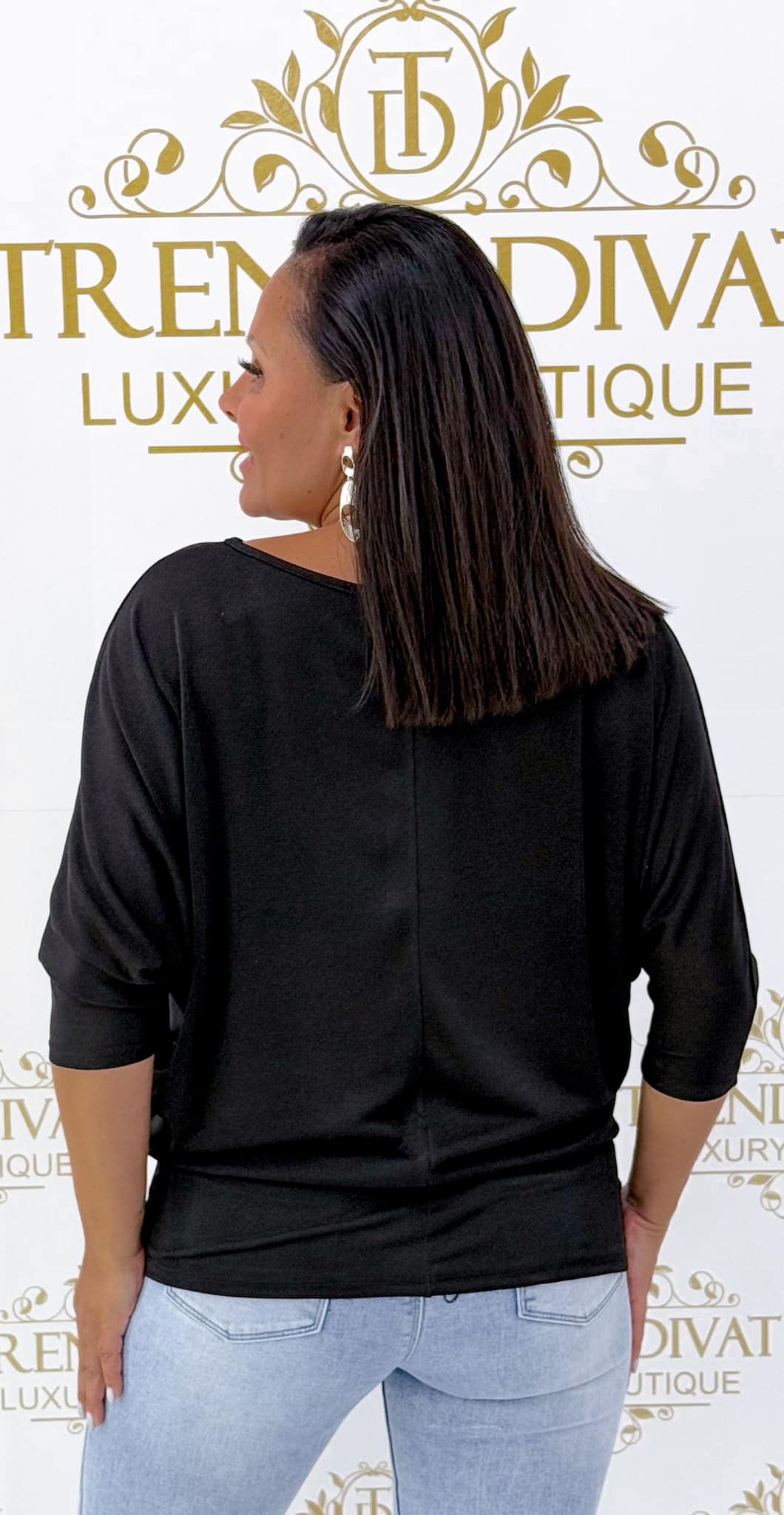 T-neck knit top with gift necklace - Image 21