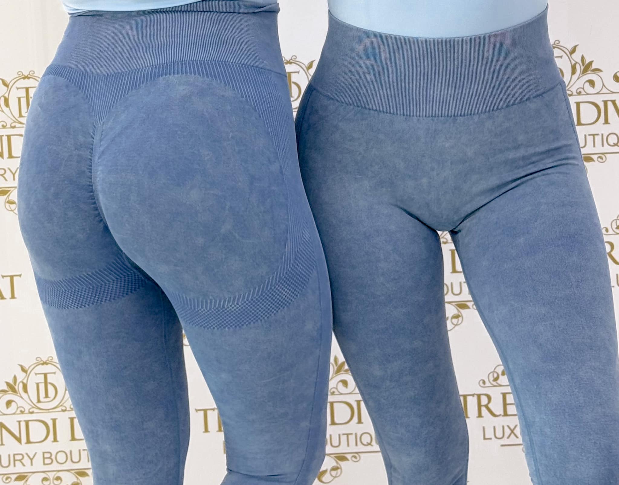 Shaping leggings "CH-2991" with batik effect, pulled at the bottom - Image 16