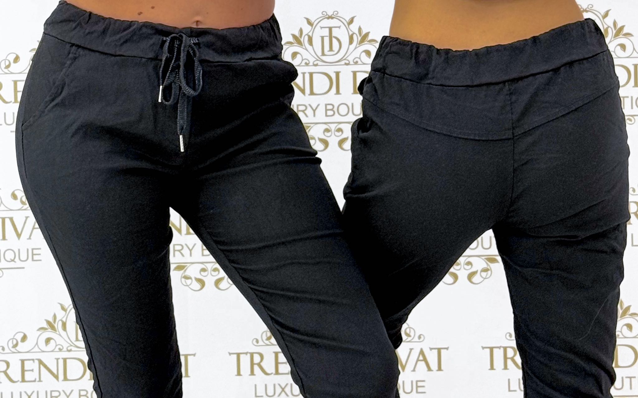 Elasticated waist trousers with elasticated waistband and elasticated canvas fabric - Image 16