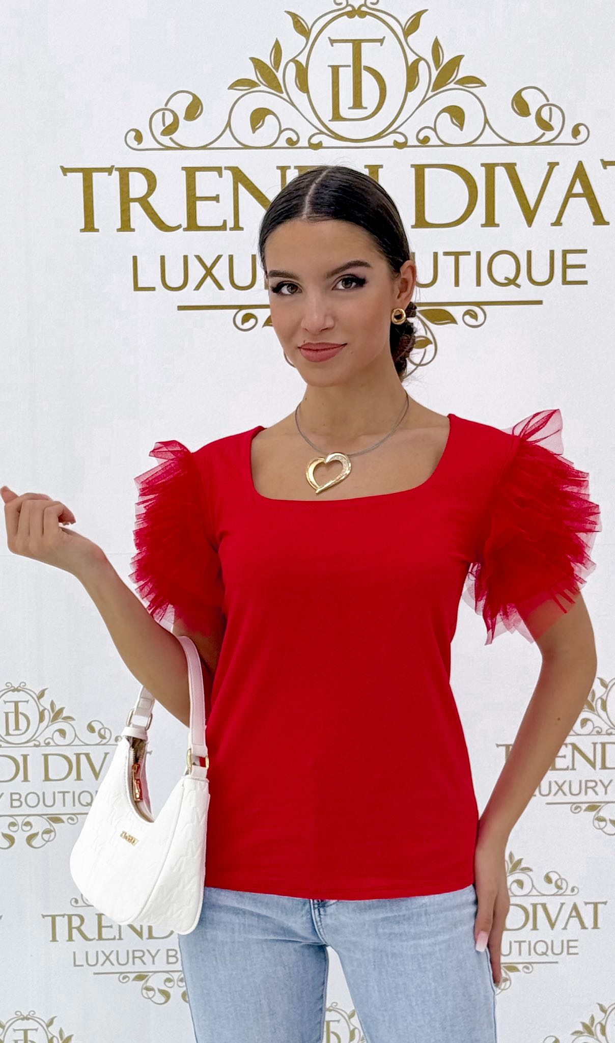 Ruffled tulle sleeved small top - Image 18