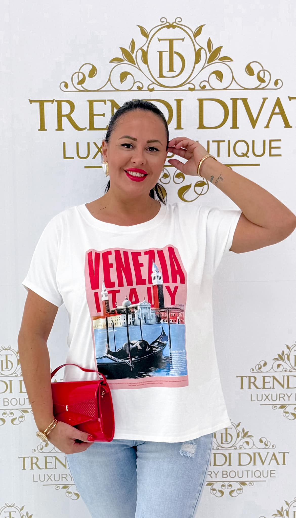 Laza, elől rövidebb fazonú "VENEZIA" póló - Image 5