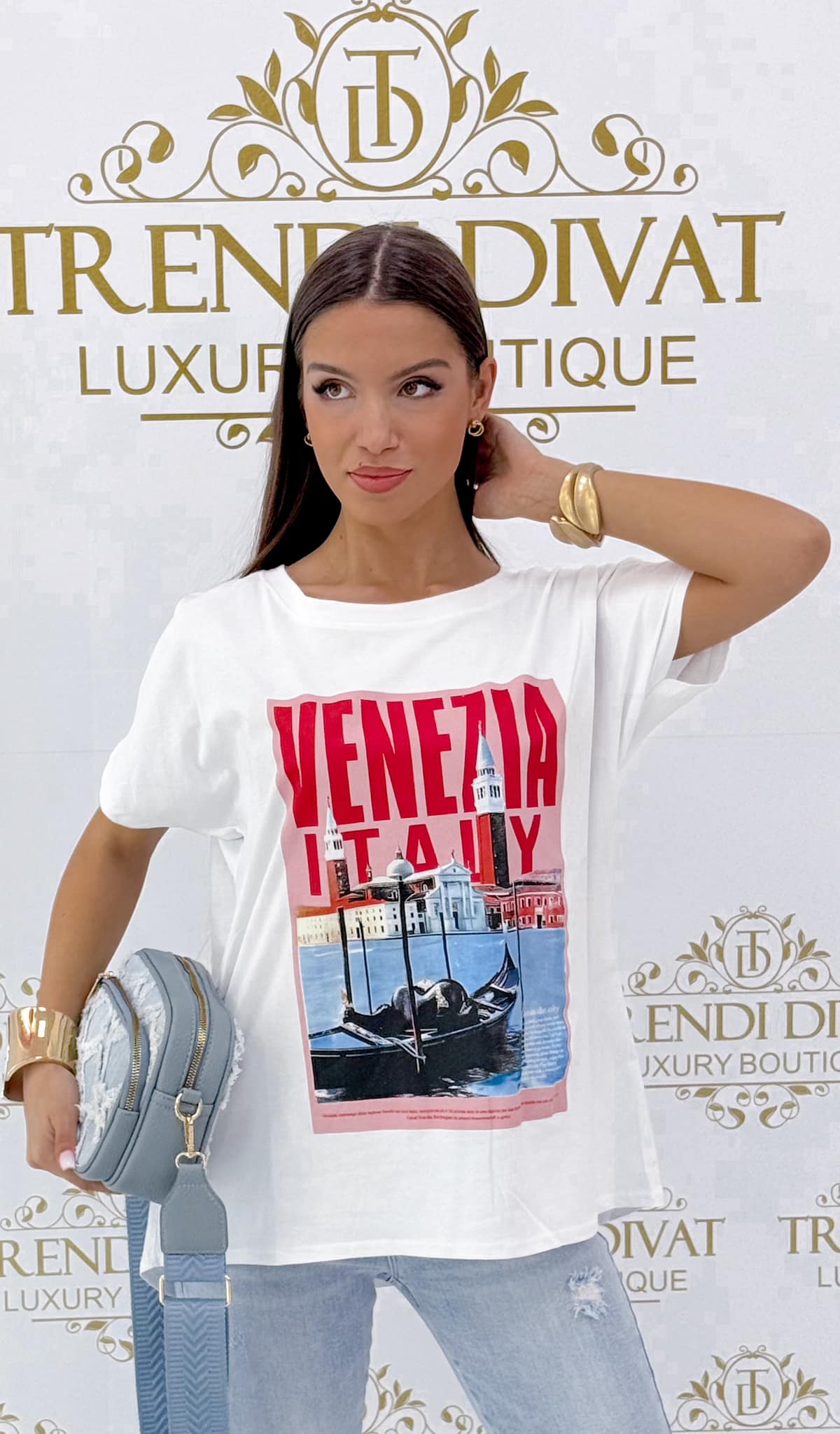 Laza, elől rövidebb fazonú "VENEZIA" póló - Image 7