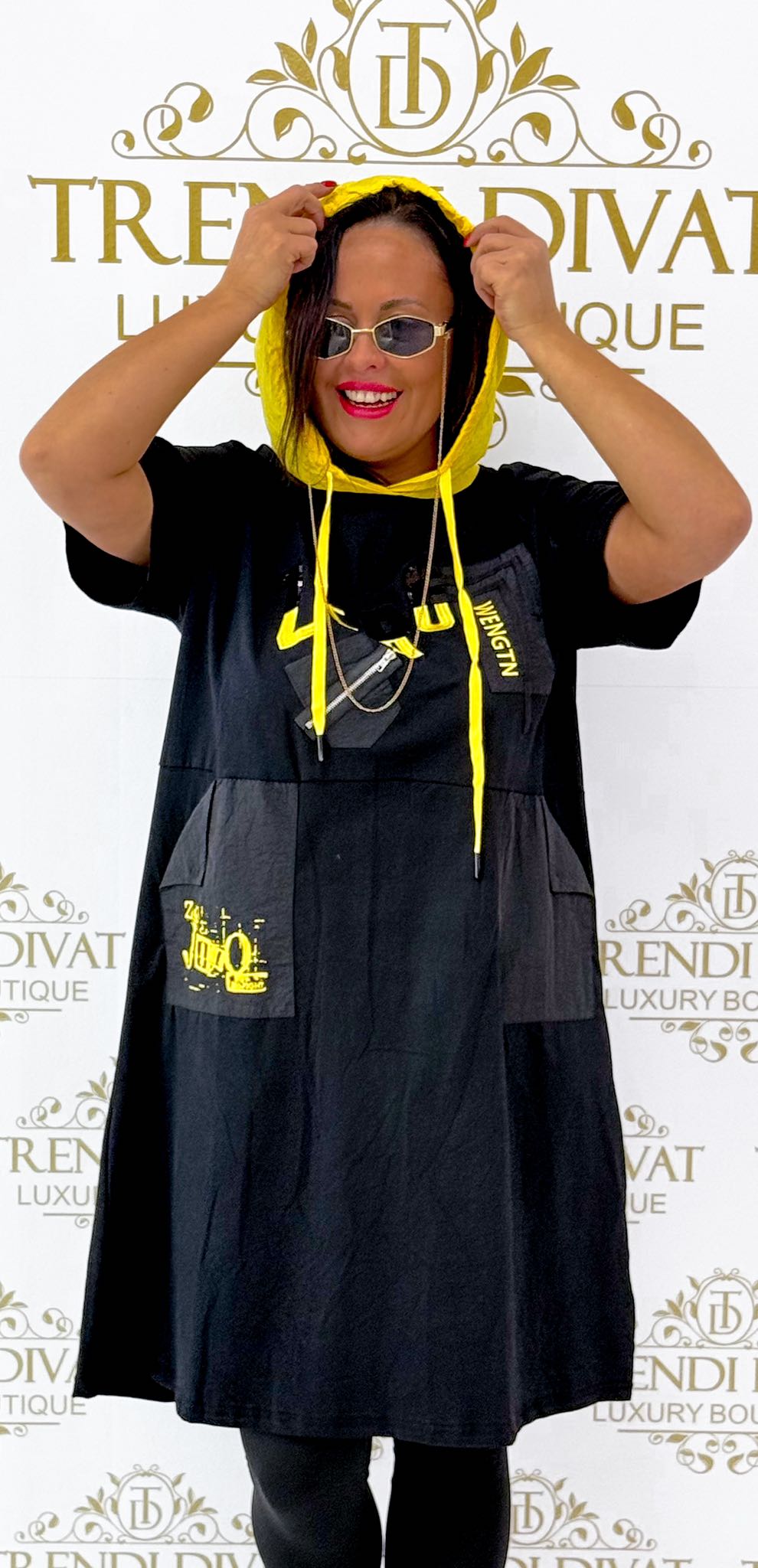 "ZERO" long tunic in susogo fabric with inserts - Image 10