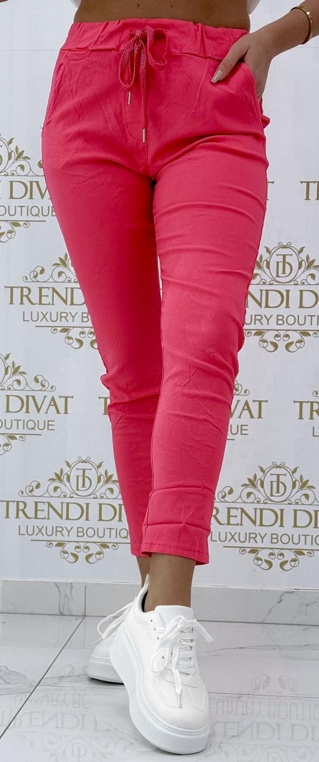 Elasticated waist trousers with elasticated waistband and elasticated canvas fabric - Image 37