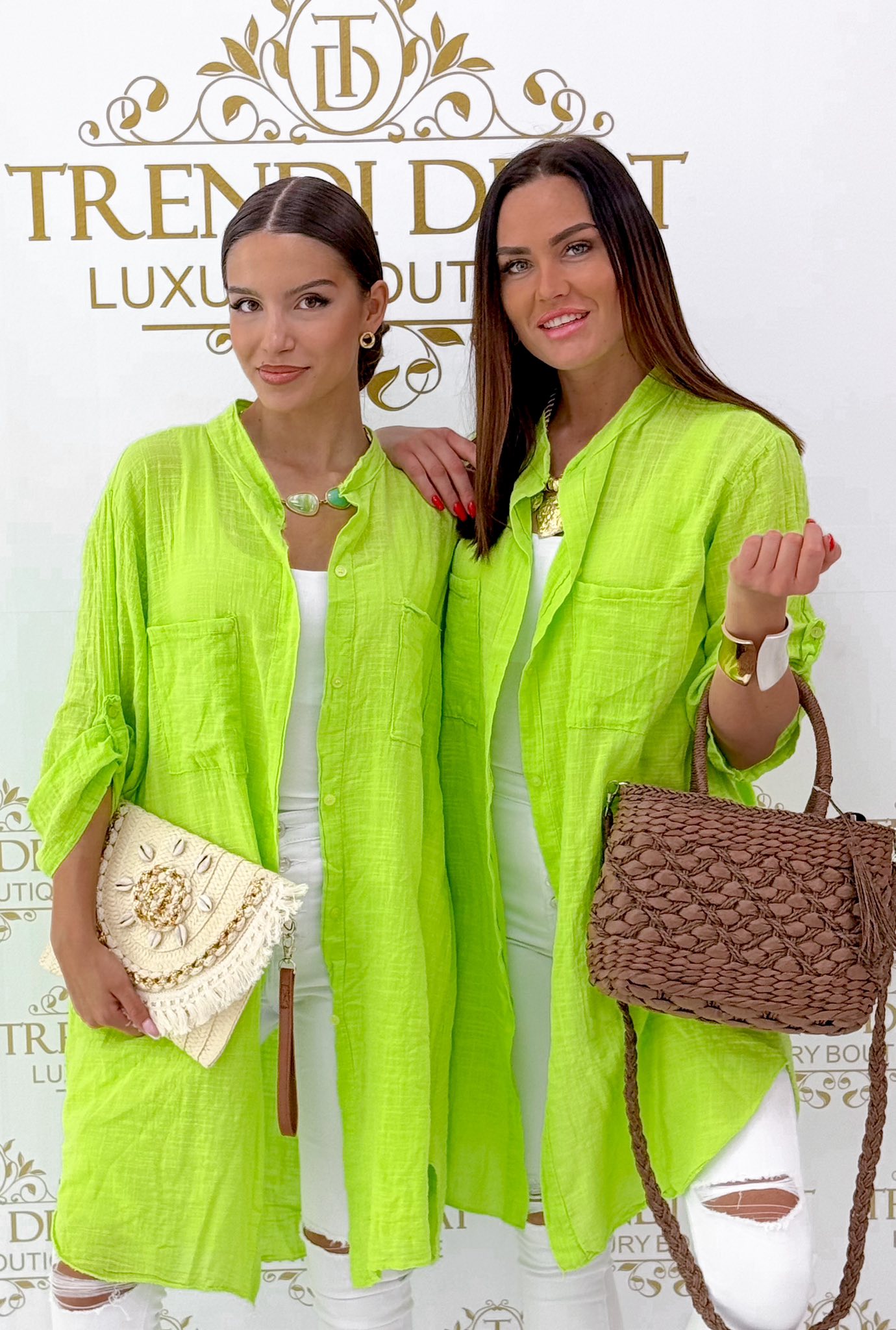 Álló galléros, lenge géz anyagú ing tunika - Image 12