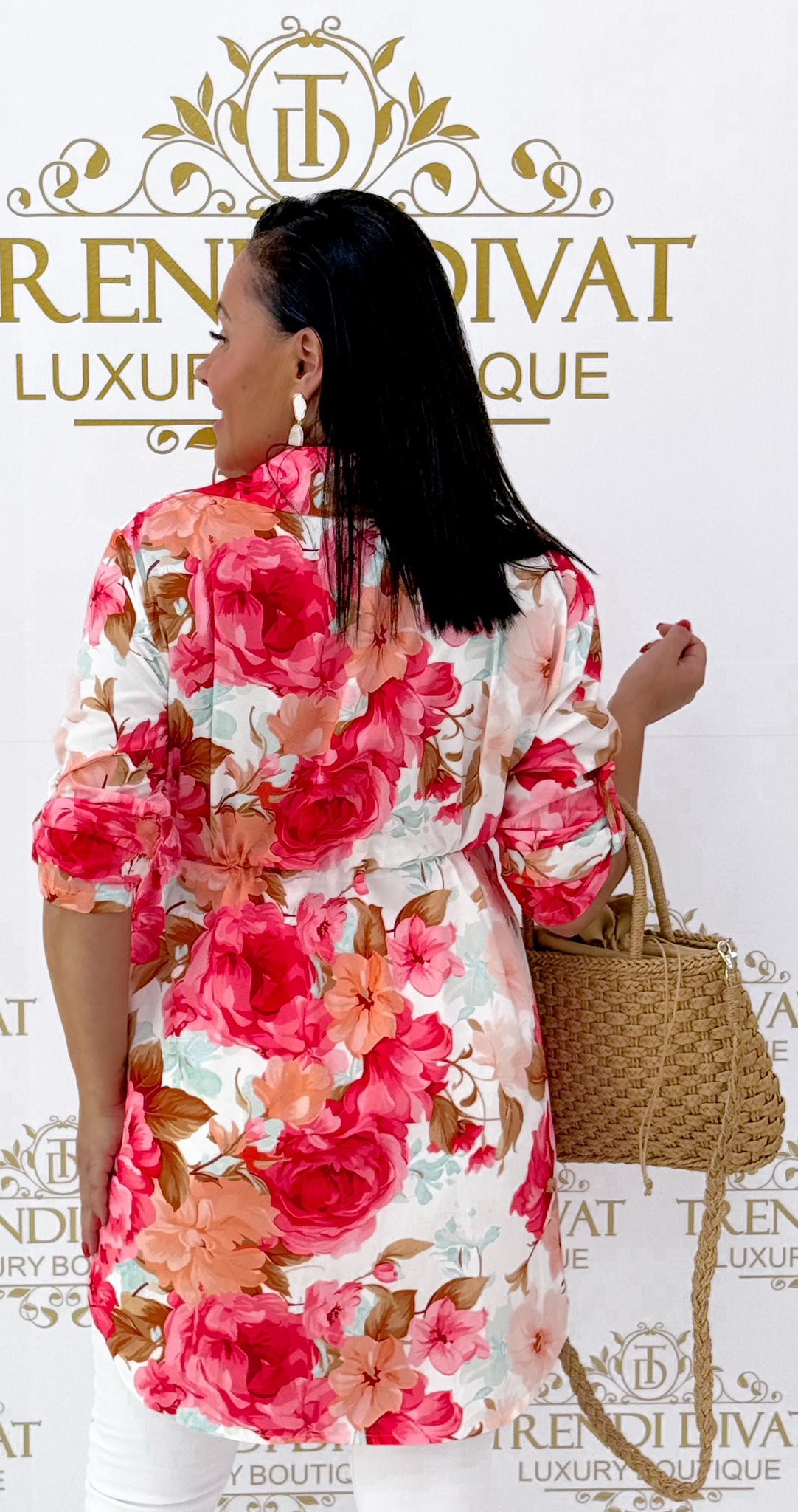 Derekánál megkötős, virág mintázatú, lenge anyagú ingruha - Image 38