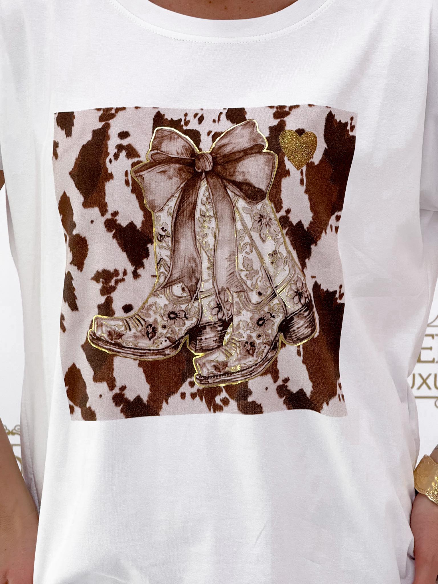 Plus size, masnis csizma mintázatú felső - Image 2