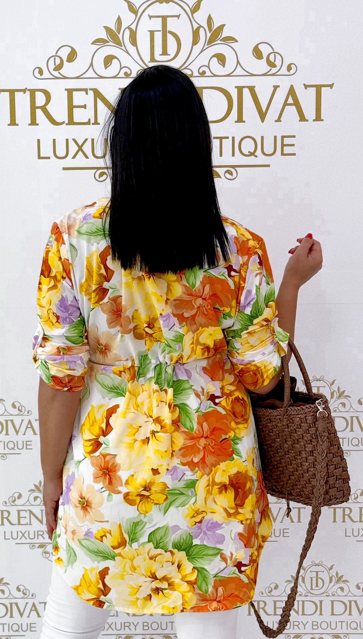 Derekánál megkötős, virág mintázatú, lenge anyagú ingruha - Image 26