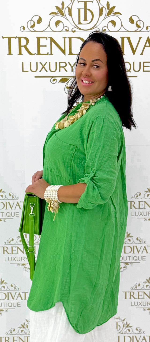 Álló galléros, lenge géz anyagú ing tunika - Image 41