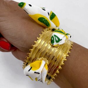 Citrom masnis, arany színű karperec