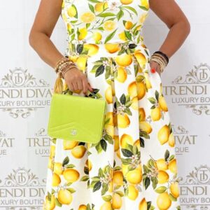 Zsebes citrom mintázatú szoknya