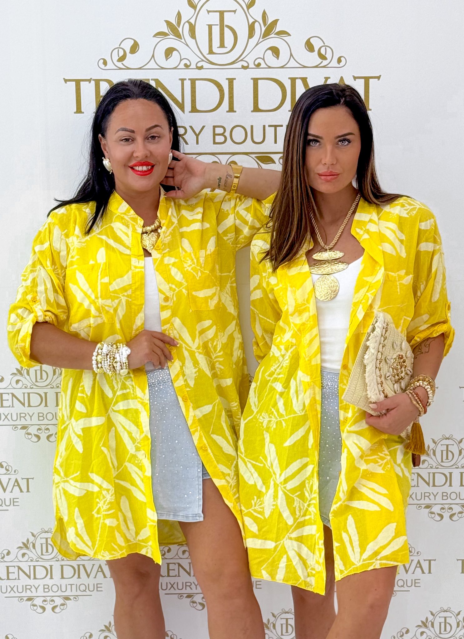 Álló galléros, lenge vászon anyagú, levél mintázatú ing tunika - Image 12