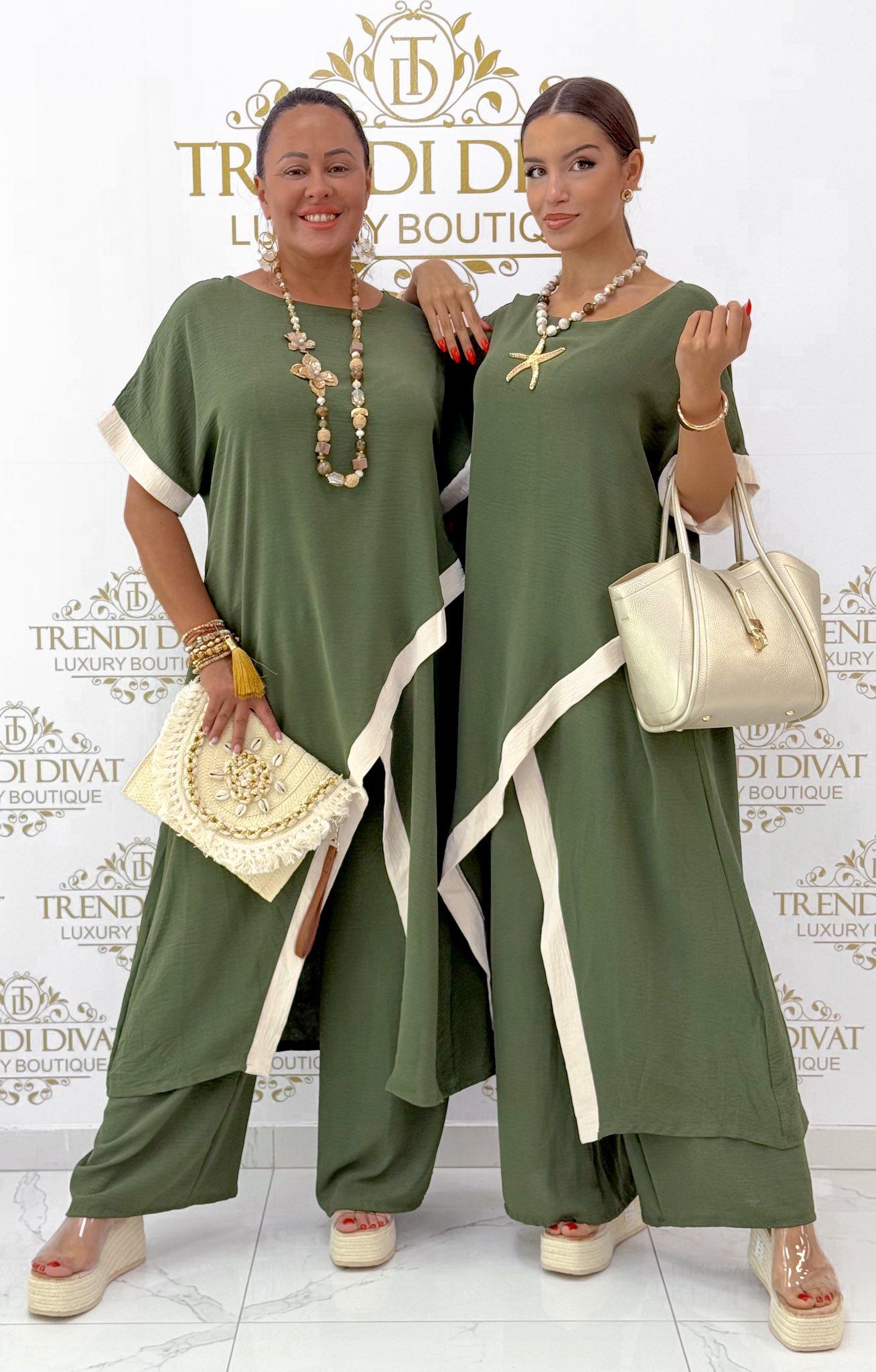 Különleges átlapolt fazonú, muszlin anyagú palazzo szett - Image 13