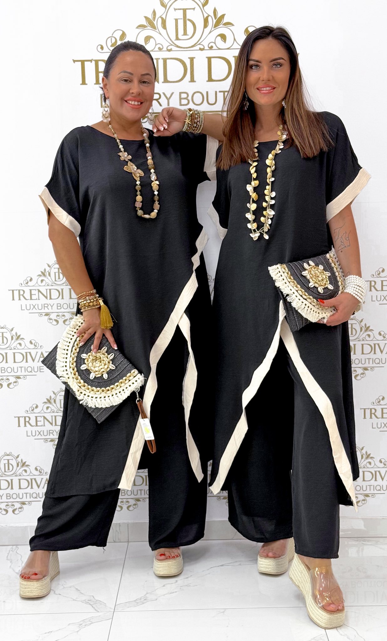 Különleges átlapolt fazonú, muszlin anyagú palazzo szett - Image 18