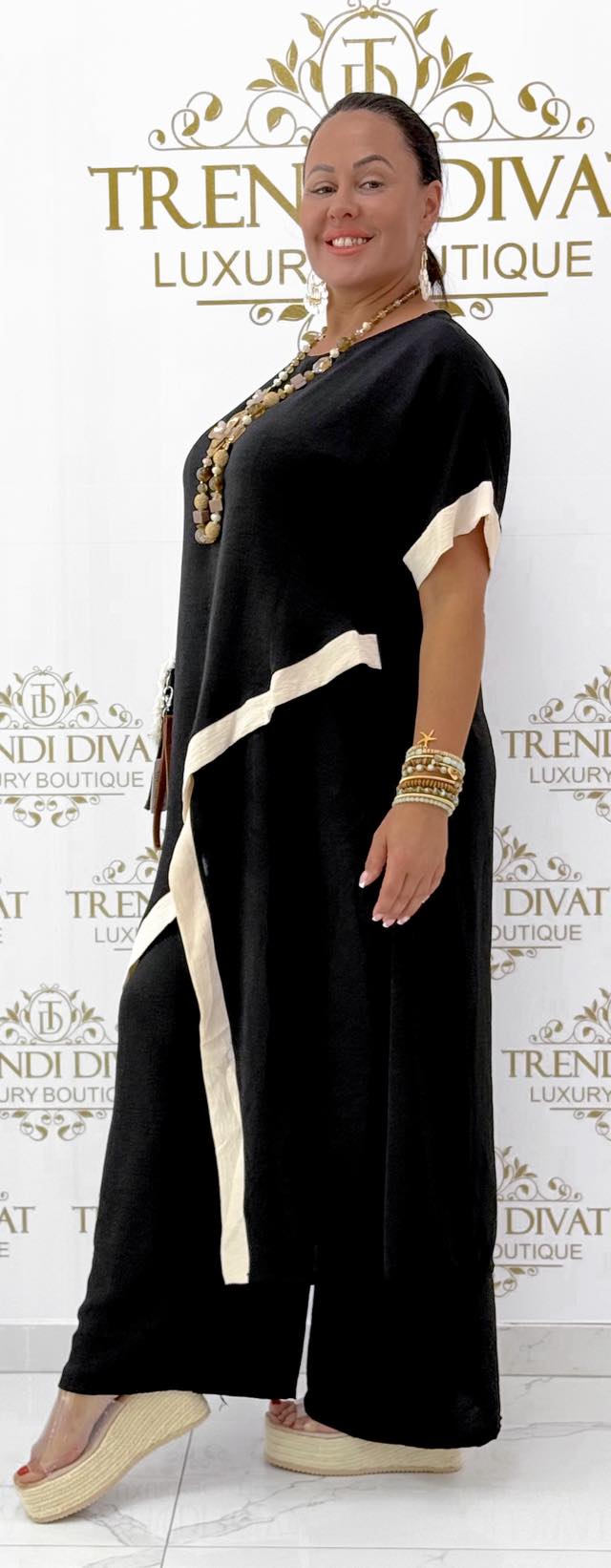 Különleges átlapolt fazonú, muszlin anyagú palazzo szett - Image 20