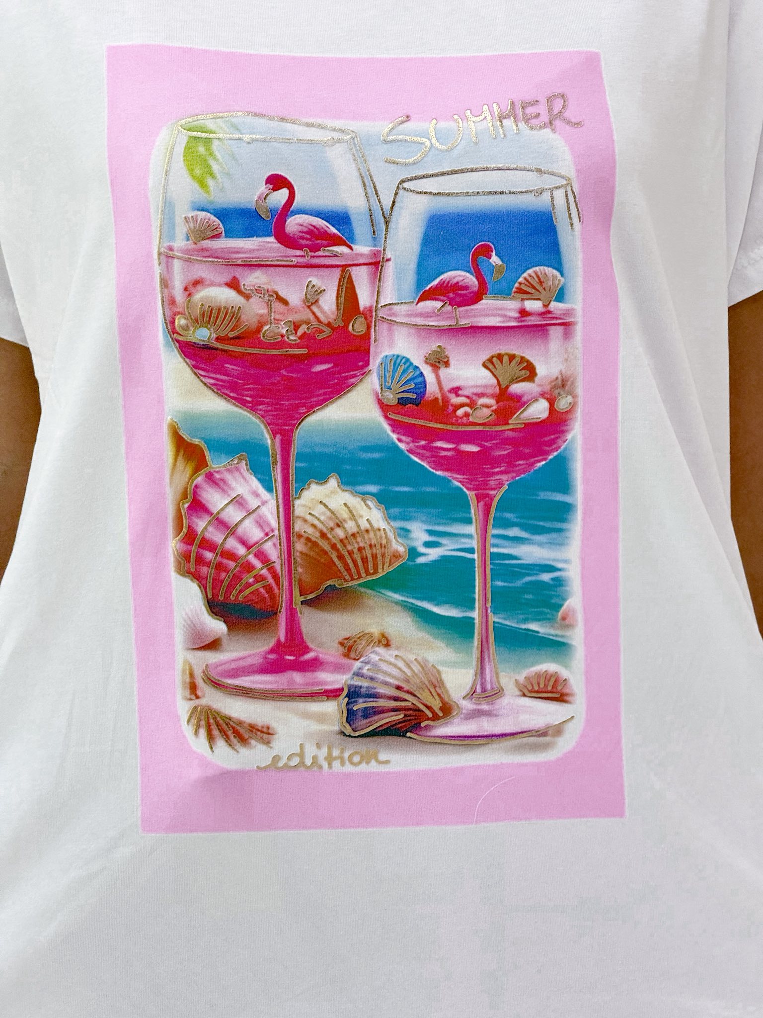 Plus size, flamingó mintázatú felső - Image 2