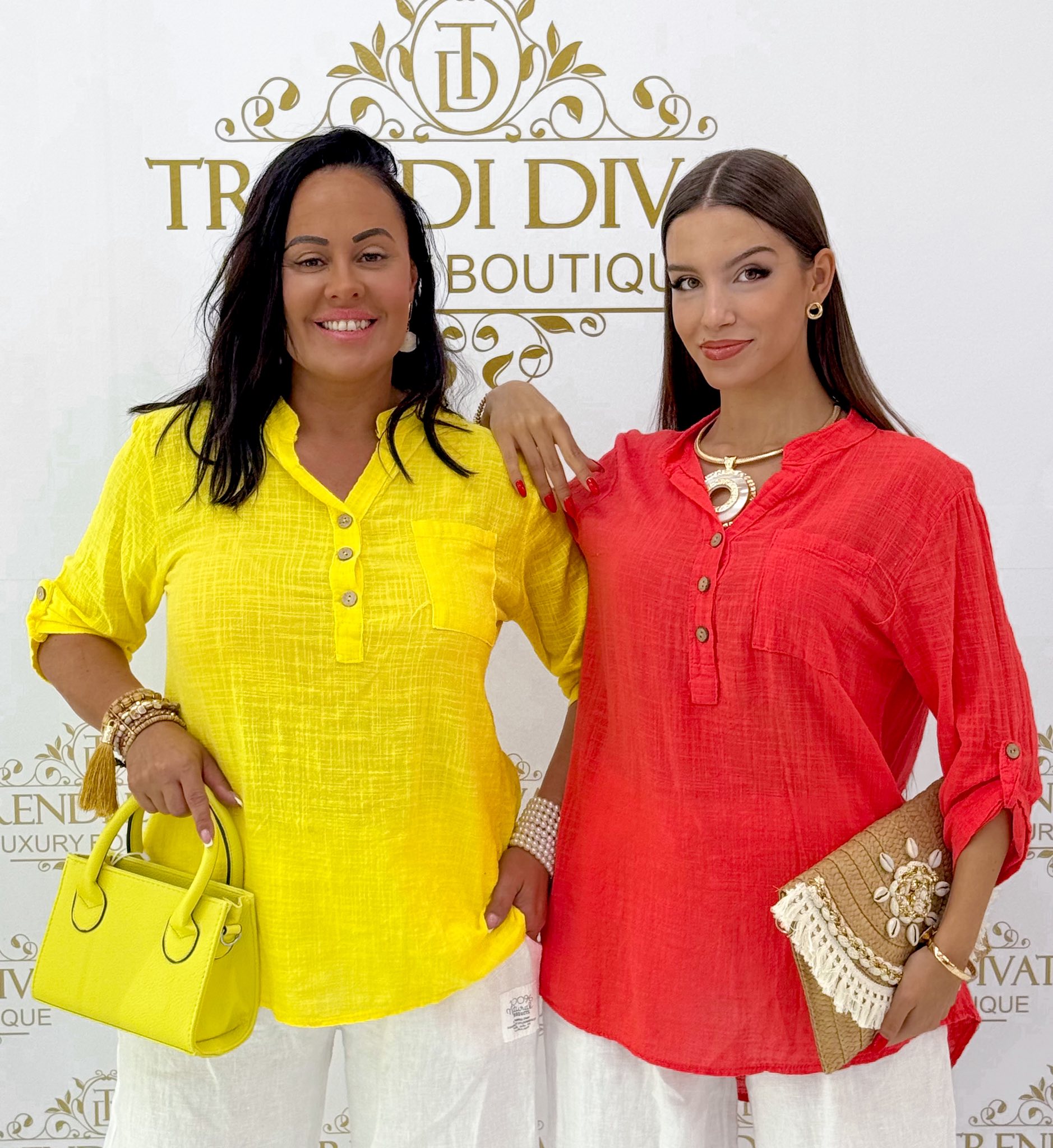 Álló galléros, gombos nyakú, lenvászon anyagú blúz - Image 4