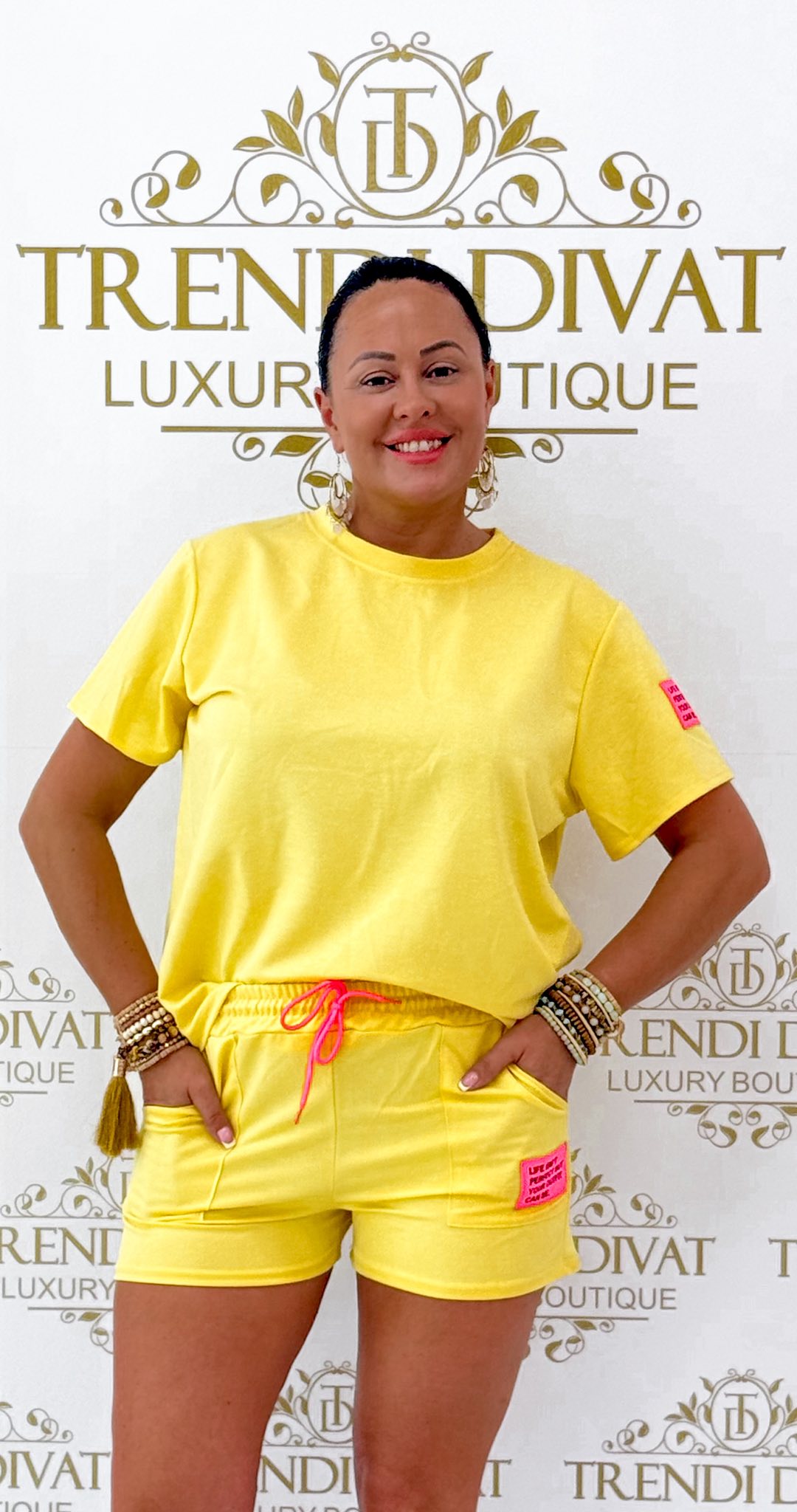 Ujján neon pink bilétás, kétrészes együttes - Image 4