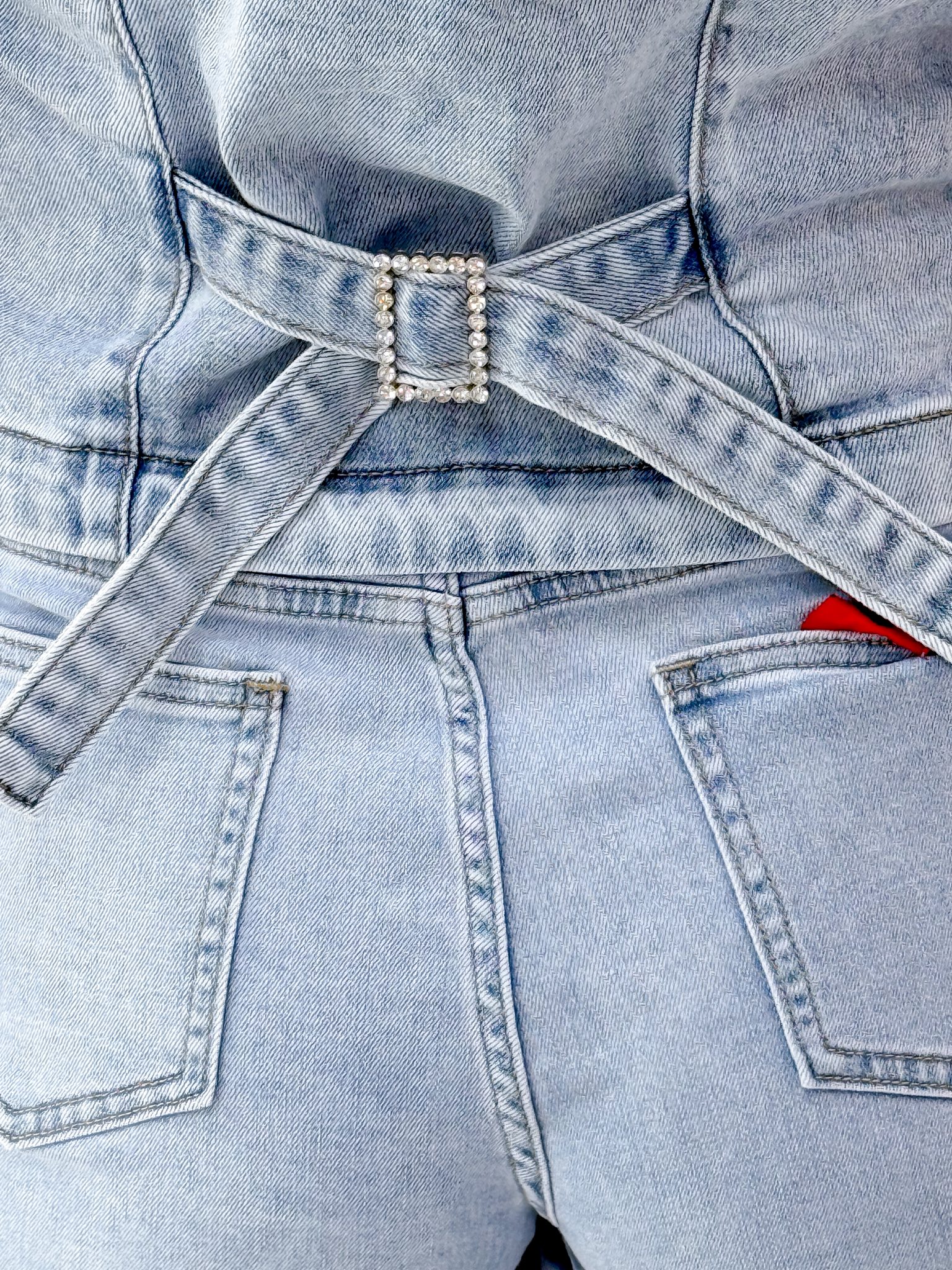 Ezüst színű gombokkal díszített farmer mellény "C1007-B" - Image 6