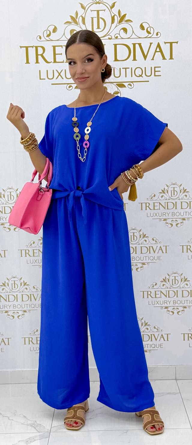 Elől megkötős felsőrészes, muszlin anyagú palazzo együttes, ajándék nyaklánccal - Image 19